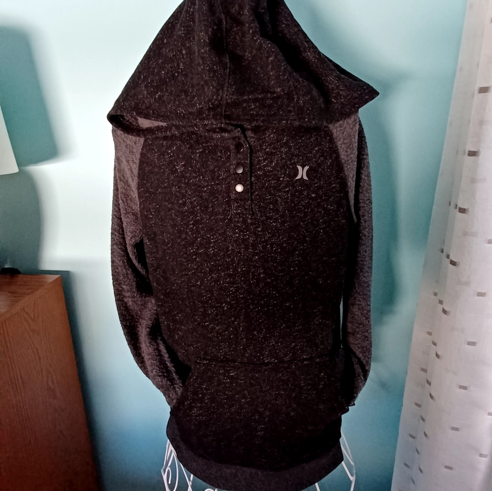 NWOT Hurley Black Pullover Hoodie - Women's Size Large - Picture 2 of 7